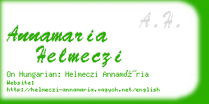annamaria helmeczi business card